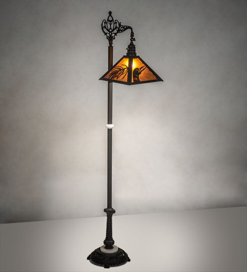 Meyda Tiffany 232664 One Light Floor Lamp, Wrought Iron