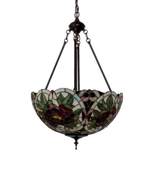 Meyda Tiffany 232775 Three Light Pendant, Mahogany Bronze