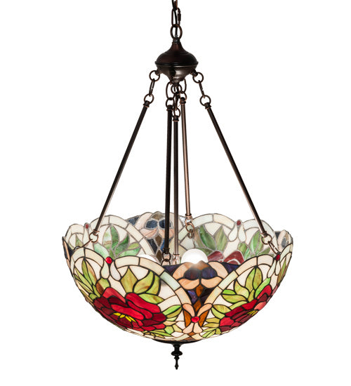 Meyda Tiffany 232775 Three Light Pendant, Mahogany Bronze