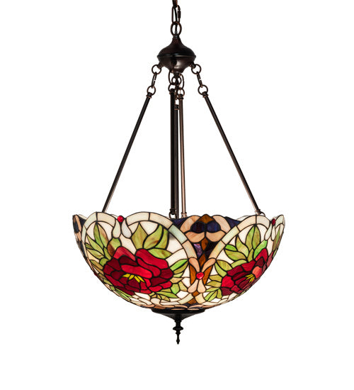 Meyda Tiffany 232775 Three Light Pendant, Mahogany Bronze