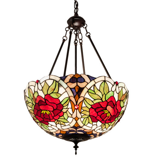 Meyda Tiffany 232775 Three Light Pendant, Mahogany Bronze