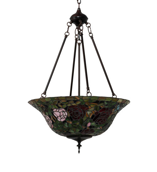 Meyda Tiffany 232778 Three Light Pendant, Mahogany Bronze