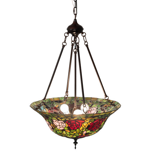Meyda Tiffany 232778 Three Light Pendant, Mahogany Bronze