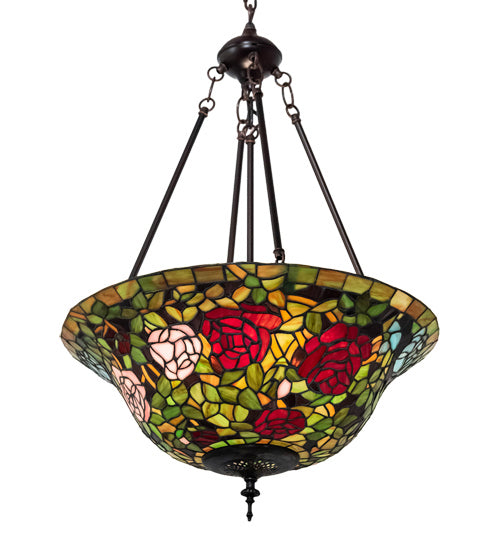 Meyda Tiffany 232778 Three Light Pendant, Mahogany Bronze