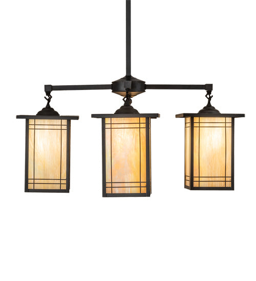 Meyda Tiffany 233239 Four Light Chandelier, Craftsman Brown