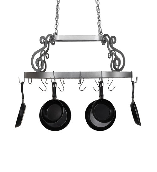 Meyda Tiffany 233634 Pot Rack, Pewter