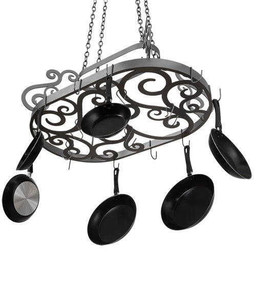 Meyda Tiffany 233634 Pot Rack, Pewter