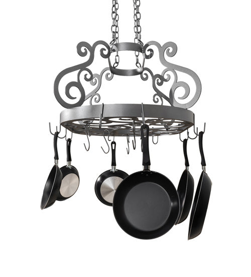 Meyda Tiffany 233634 Pot Rack, Pewter