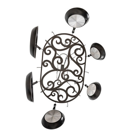 Meyda Tiffany 233634 Pot Rack, Pewter