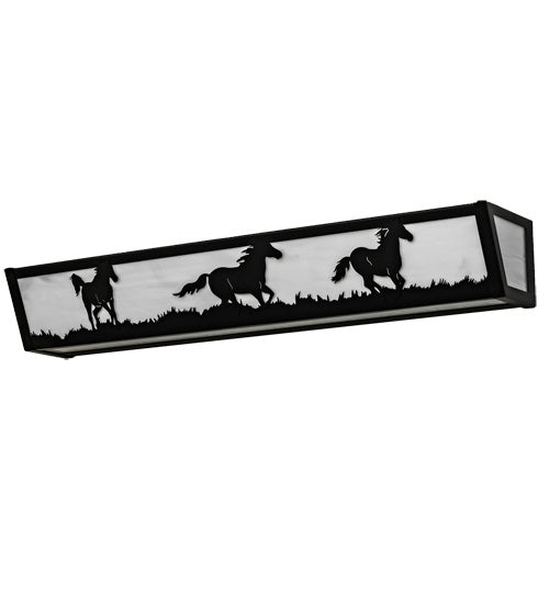 Meyda Tiffany 233820 Four Light Vanity, Textured Black