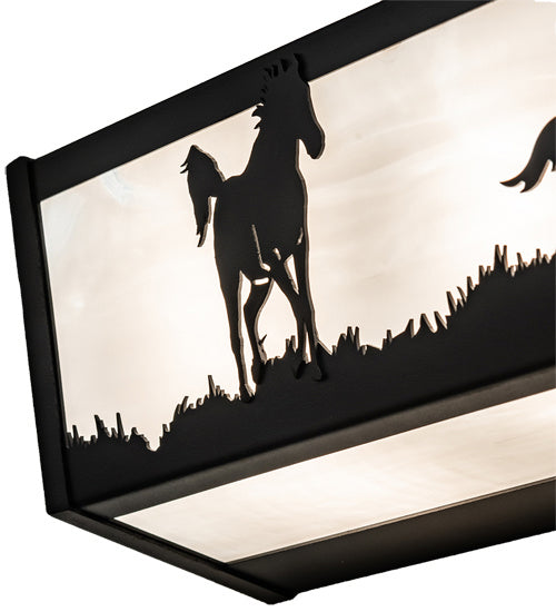 Meyda Tiffany 233820 Four Light Vanity, Textured Black