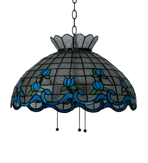 Meyda Tiffany 26918 Three Light Pendant, Mahogany Bronze