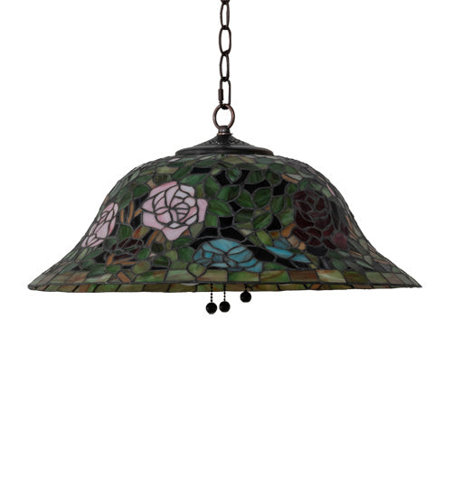 Meyda Tiffany 36446 Three Light Pendant, Mahogany Bronze