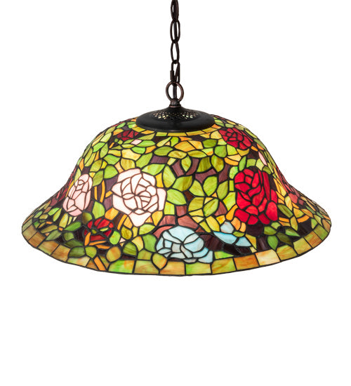 Meyda Tiffany 36446 Three Light Pendant, Mahogany Bronze
