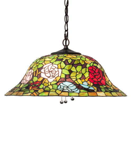Meyda Tiffany 36446 Three Light Pendant, Mahogany Bronze
