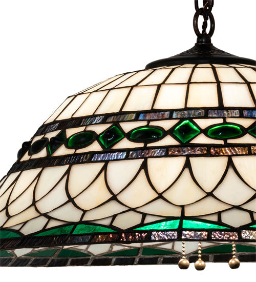 Meyda Tiffany 37303 Three Light Pendant, Mahogany Bronze