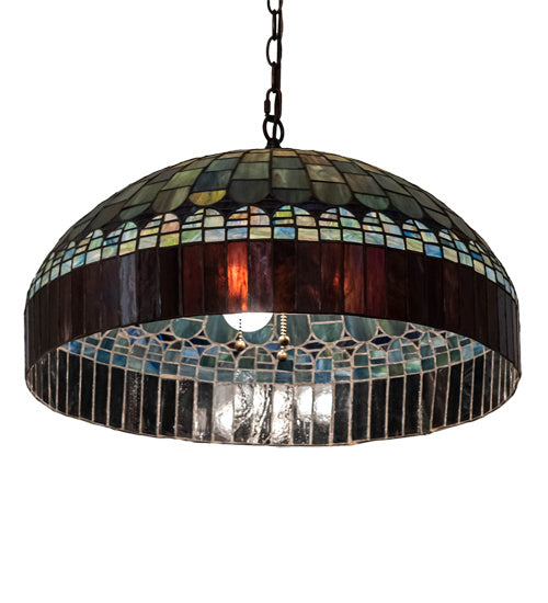 Meyda Tiffany 38664 Three Light Pendant, Mahogany Bronze