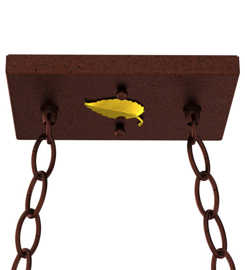 Meyda Tiffany 65522 Six Light Pendant, Rust