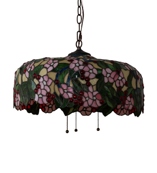 Meyda Tiffany 72991 Three Light Pendant, Mahogany Bronze