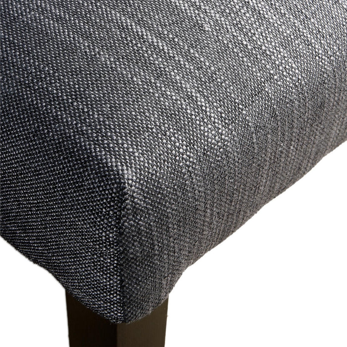Uttermost 23240-2 Armless Chairs, Set Of 2, Charcoal Gray With Dark Walnut
