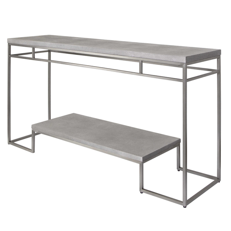 Uttermost 25399 Console Table, Stainless Steel