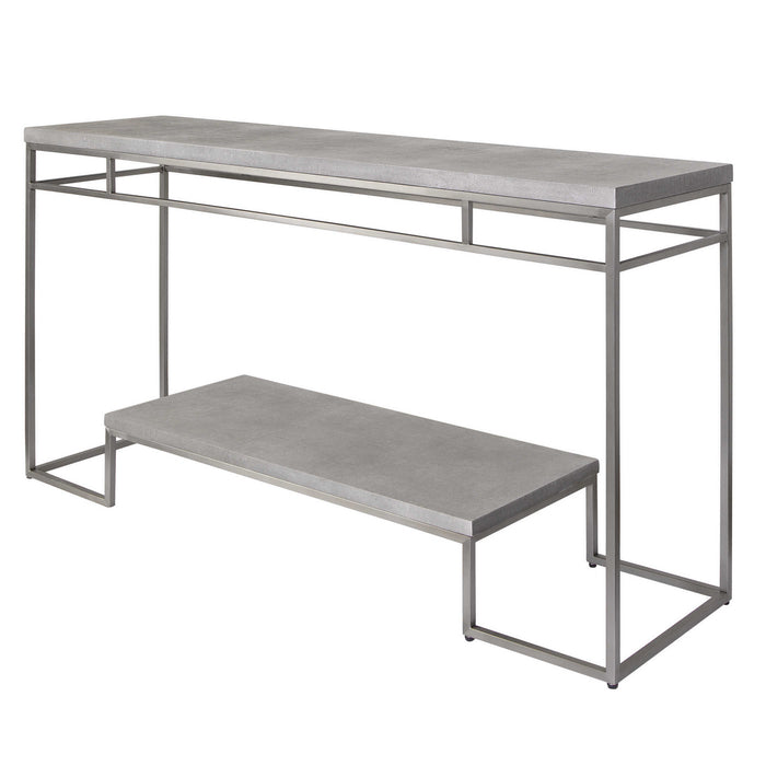 Uttermost 25399 Console Table, Stainless Steel