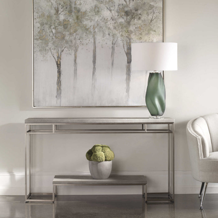Uttermost 25399 Console Table, Stainless Steel