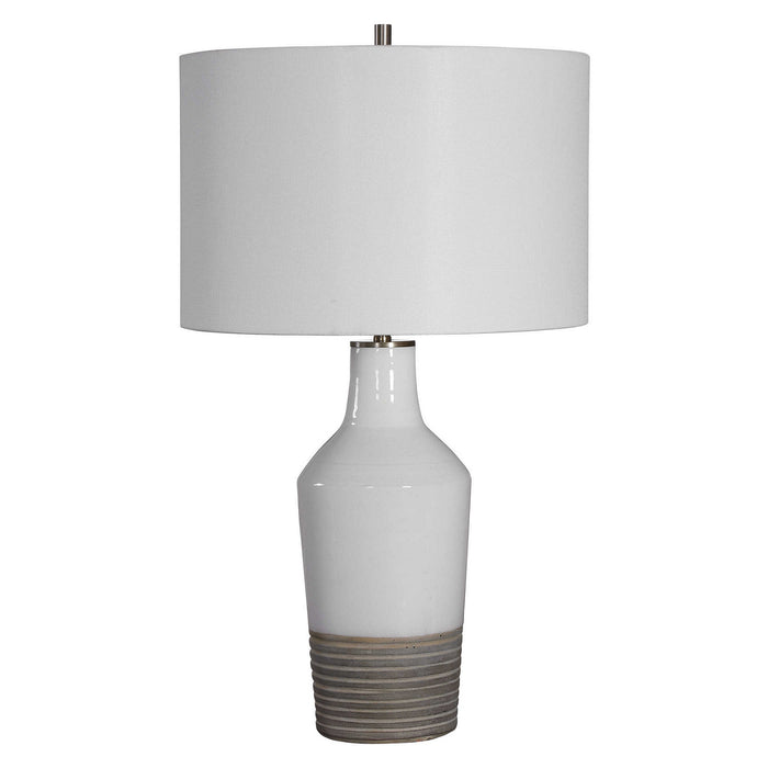 Uttermost 28398-1 One Light Table Lamp, Antique Brushed Brass