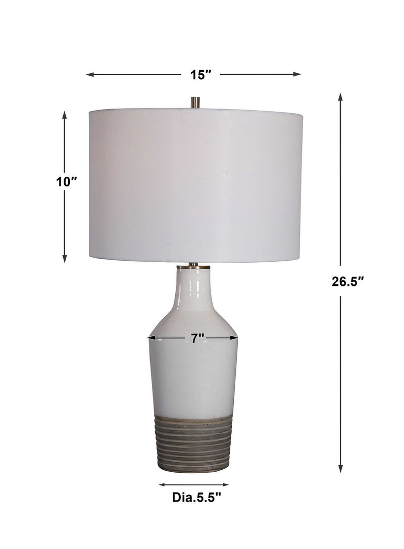 Uttermost 28398-1 One Light Table Lamp, Antique Brushed Brass