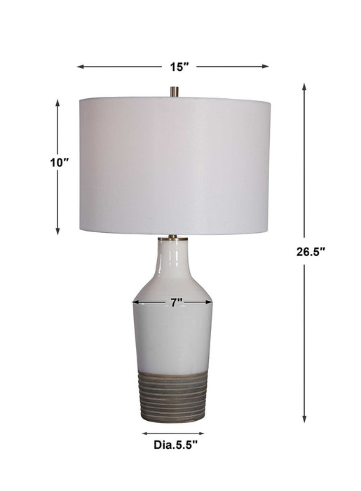 Uttermost 28398-1 One Light Table Lamp, Antique Brushed Brass