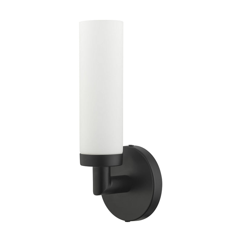 Livex Lighting 10103-04 One Light Wall Sconce, Black