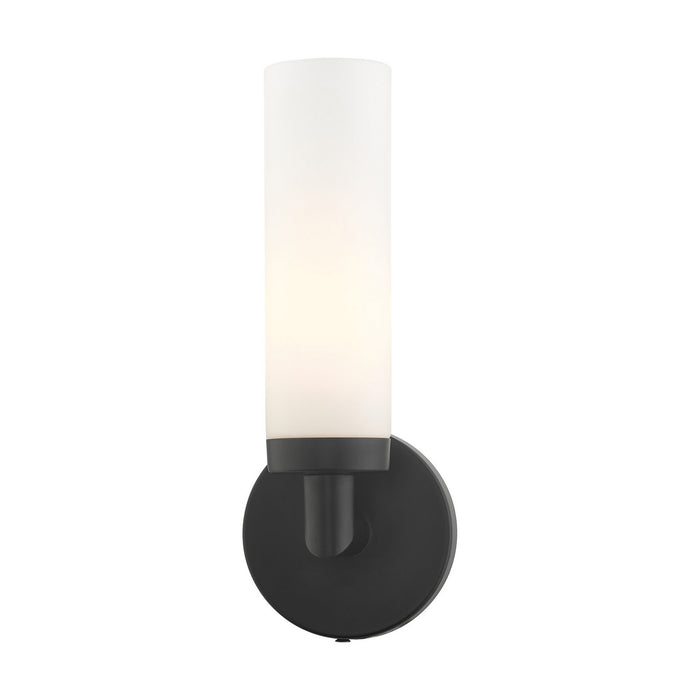Livex Lighting 10103-04 One Light Wall Sconce, Black