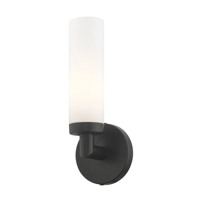 Livex Lighting 10103-04 One Light Wall Sconce, Black