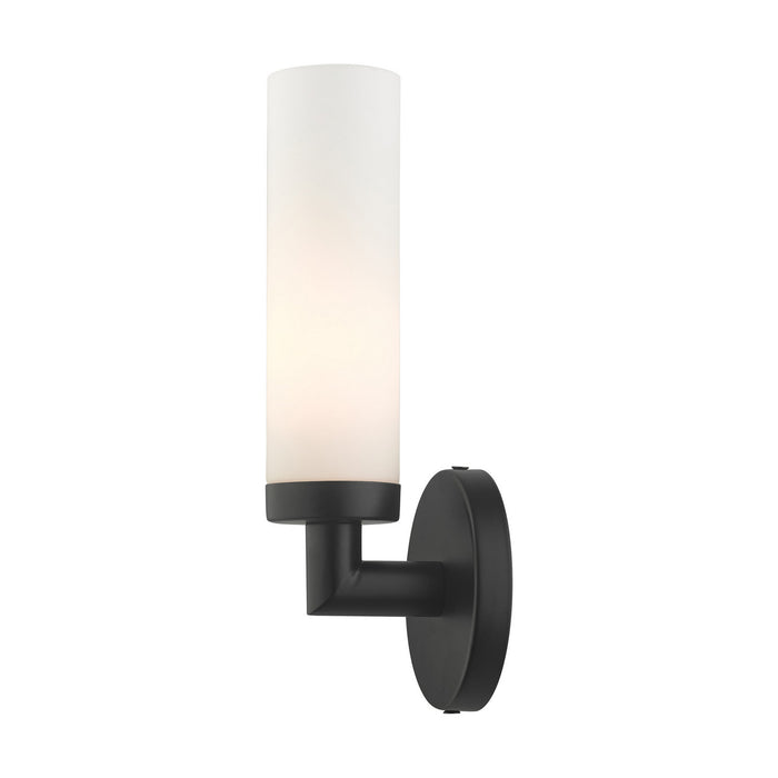 Livex Lighting 10103-04 One Light Wall Sconce, Black