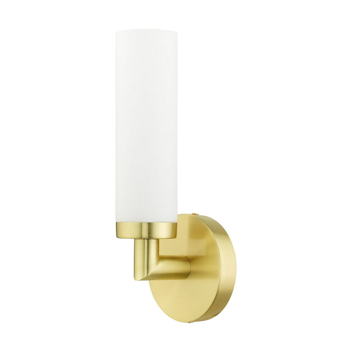 Livex Lighting 10103-12 One Light Wall Sconce, Satin Brass