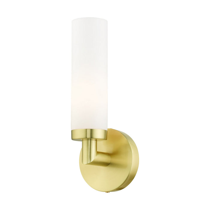 Livex Lighting 10103-12 One Light Wall Sconce, Satin Brass