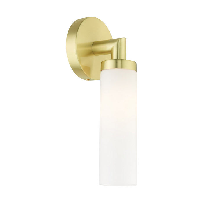 Livex Lighting 10103-12 One Light Wall Sconce, Satin Brass