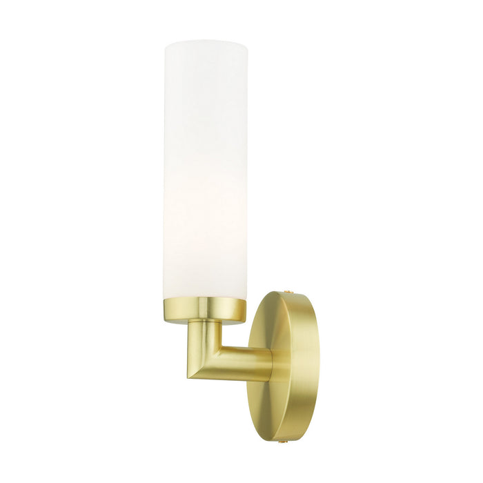 Livex Lighting 10103-12 One Light Wall Sconce, Satin Brass