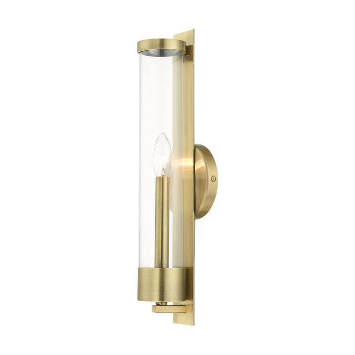 Livex Lighting 10142-01 One Light Wall Sconce, Antique Brass