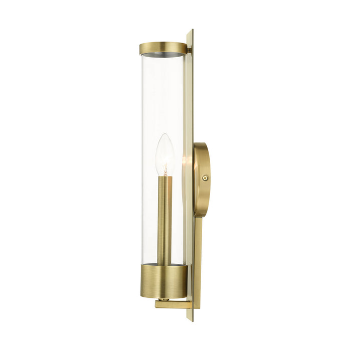 Livex Lighting 10142-01 One Light Wall Sconce, Antique Brass