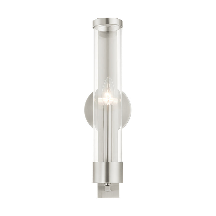Livex Lighting 10142-91 One Light Wall Sconce, Brushed Nickel