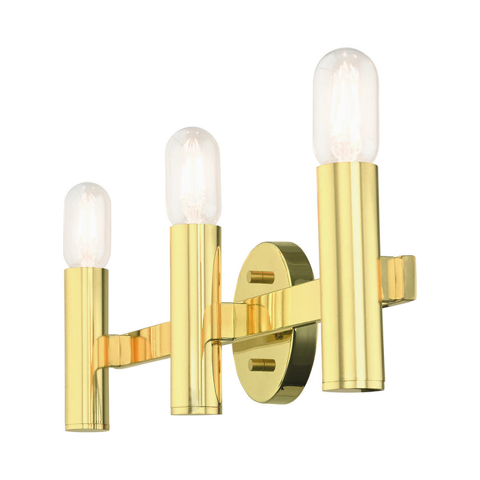 Livex Lighting 10343-02 Three Light Vanity, Polished Brass