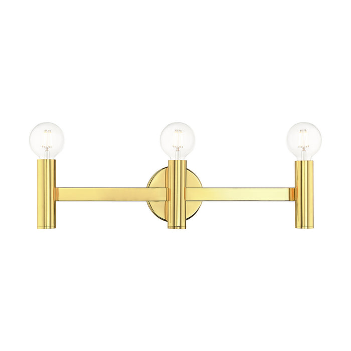 Livex Lighting 10343-02 Three Light Vanity, Polished Brass