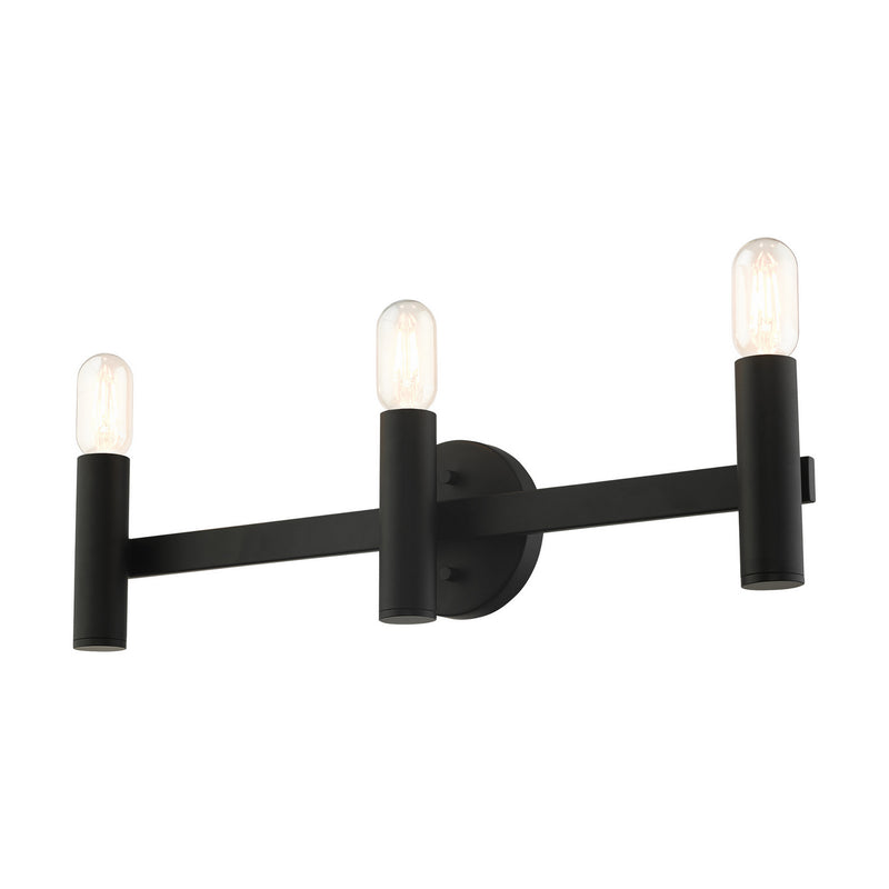 Livex Lighting 10343-04 Three Light Vanity, Black