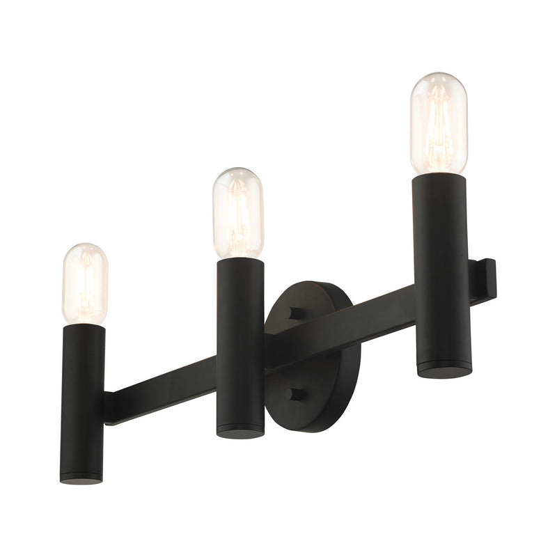 Livex Lighting 10343-04 Three Light Vanity, Black