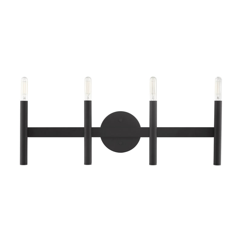 Livex Lighting 10344-04 Four Light Vanity, Black