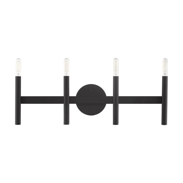 Livex Lighting 10344-04 Four Light Vanity, Black