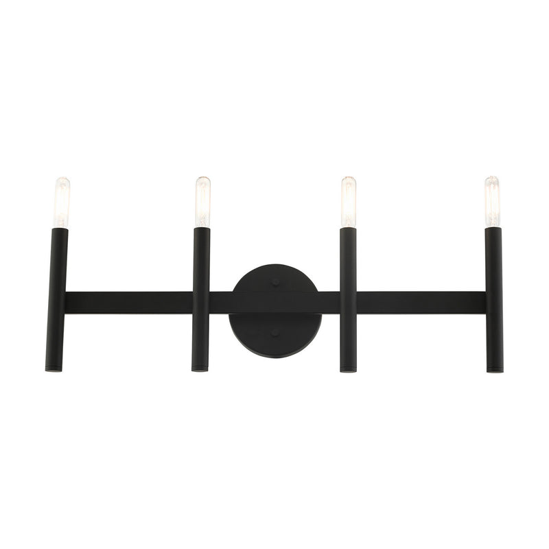 Livex Lighting 10344-04 Four Light Vanity, Black