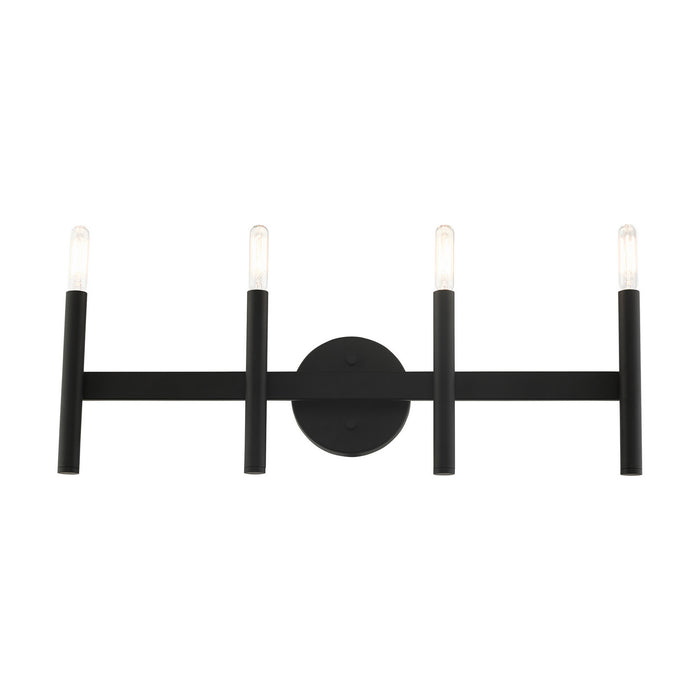 Livex Lighting 10344-04 Four Light Vanity, Black
