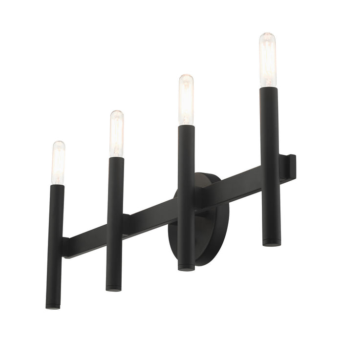 Livex Lighting 10344-04 Four Light Vanity, Black